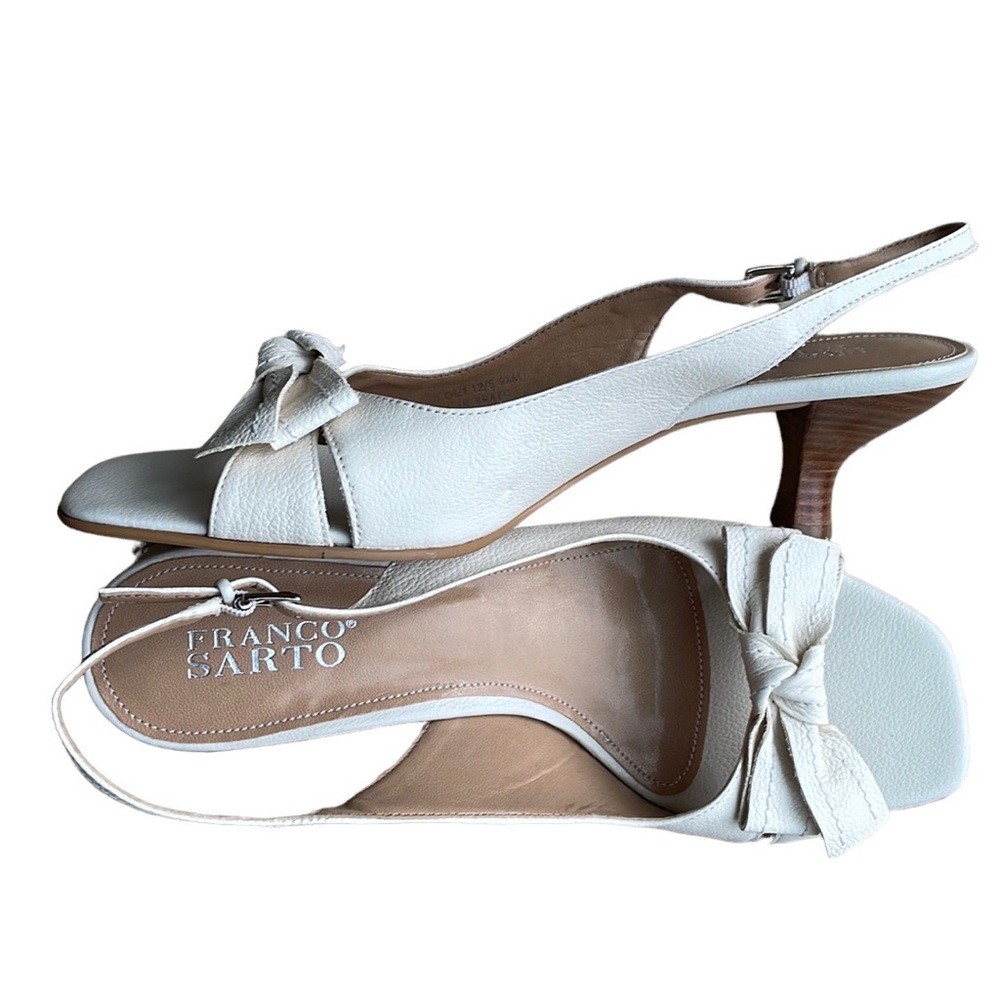 NEW Franco Sarto Slingback Leather Heel Sandals 9.5
